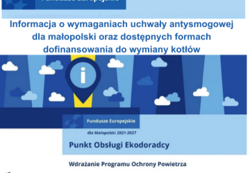 Informacja o wymaganiach uchwały antysmogowej dla małopolski