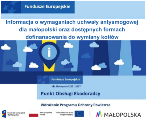 Informacja o wymaganiach uchwały antysmogowej dla małopolski