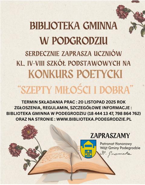 Konkurs poetycki "Szepty miłości i dobra"