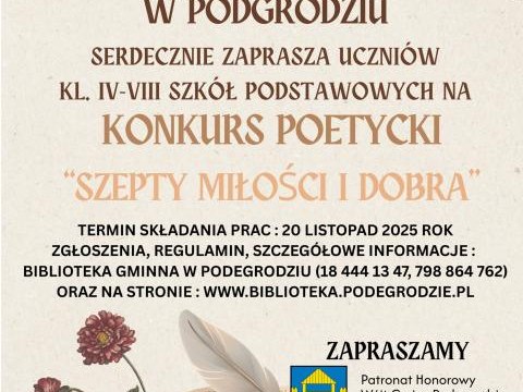 Konkurs poetycki "Szepty miłości i dobra"