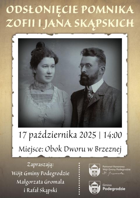 Uroczyste odsłonięcie Pomnika Rodziny Skąpskich w Brzeznej