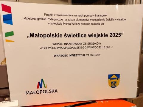 Doposażenie Świetlicy w Mokrej Wsi