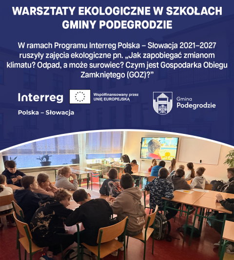 Warsztaty ekologiczne dla uczniów szkół podstawowych z terenu Gminy Podegrodzie
