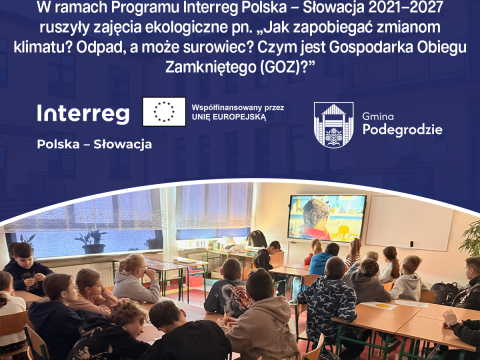 Warsztaty ekologiczne dla uczniów szkół podstawowych z terenu Gminy Podegrodzie