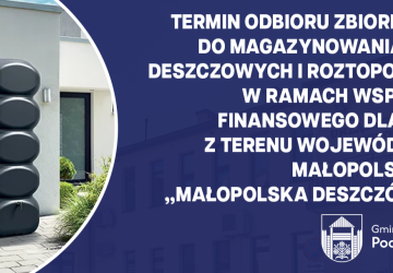 Odbiór zbiorników do magazynowania wód deszczowych i roztopowych