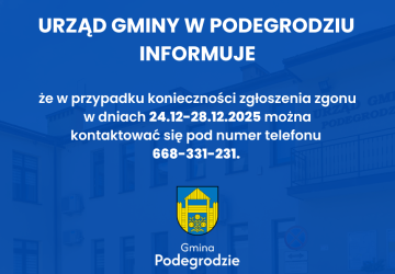 Zgłoszenie zgonu w dniach 24.12 - 28.12