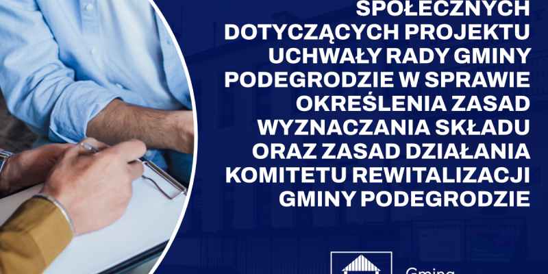Ogłoszenie o konsultacjach społecznych