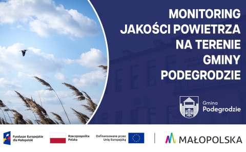 Informacja o monitoringu jakości powietrza na terenie Gminy Podegrodzie