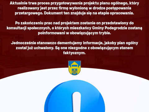 Komunikat dotyczący planu ogólnego