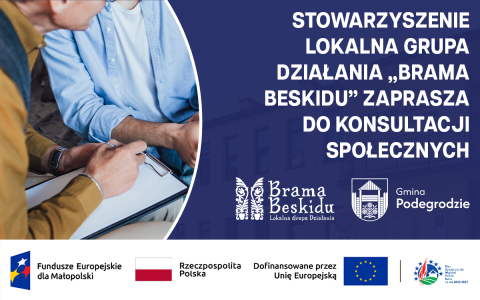 Stowarzyszenie Lokalna Grupa Działania „Brama Beskidu” zaprasza do konsultacji społecznych