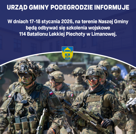 Szkolenia wojskowe na terenie Gminy Podegrodzie