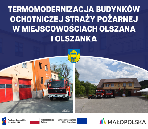 Termomodernizacja budynków Ochotniczej Straży Pożarnej w miejscowościach Olszana i Olszanka