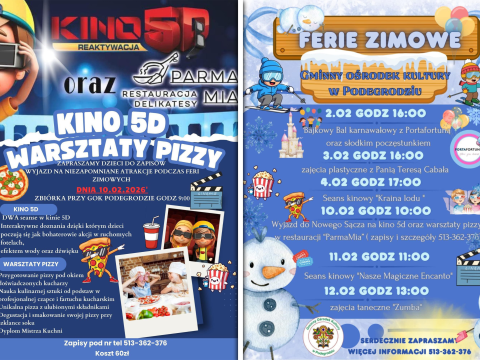 Ferie zimowe z GOK Podegrodzie