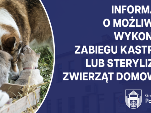 Informacja o możliwości wykonania zabiegu kastracji/sterylizacji zwierząt domowych
