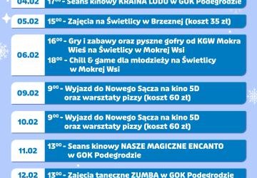 Ferie zimowe z Gminą Podegrodzie