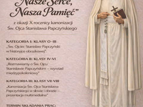 Biblioteka Gminna w Podegrodziu zaprasza na konkurs o Św. Ojcu Stanisławie Papczyńskim