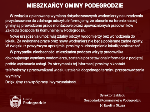 Wymiana wodomierzy