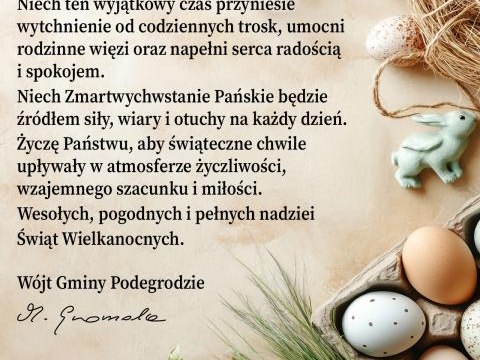 Życzenia świąteczne Wójta Gminy Podegrodzie Małgorzaty Gromali
