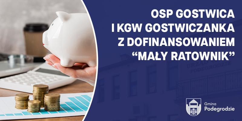 KGW Gostwiczanka oraz OSP w Gostwicy otrzymały dofinansowanie z programu „Mały Ratownik”