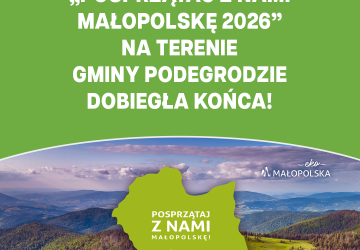 Akcja „Posprzątaj z nami Małopolskę 2026” na terenie Gminy Podegrodzie dobiegła końca!
