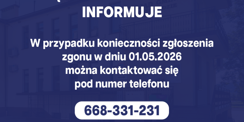 Zgłoszenie zgonu w dniu 01.05.2026