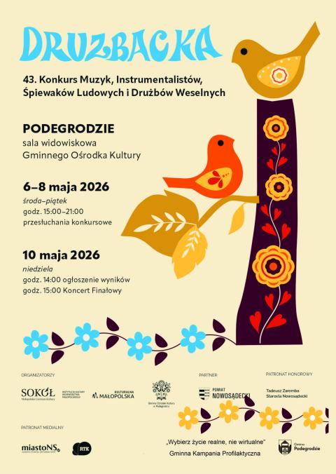 43. DRUZBACKA - Konkurs Muzyk, Instrumentalistów, Śpiewaków Ludowych i Drużbów Weselnych