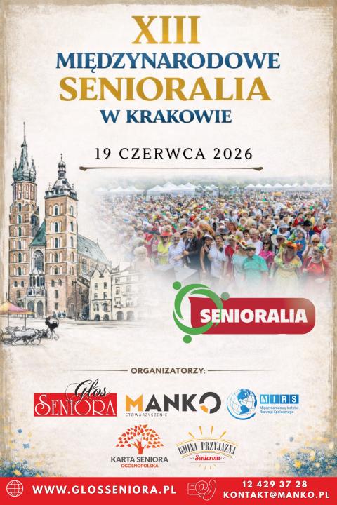 XIII Międzynarodowe Senioralia w Krakowie już 19 czerwca