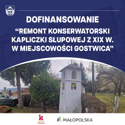 Dofinansowanie w ramach konkursu pn. „Kapliczki Małopolski 2026”