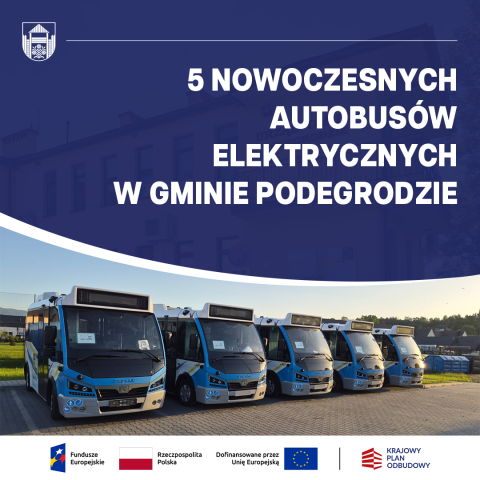 Do Gminy Podegrodzie dotarło 5 nowoczesnych autobusów elektrycznych Karsan e-JEST
