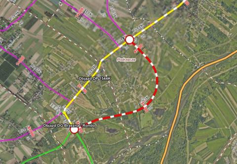 Zamknięcie drogi - Podrzecze-Brzezna