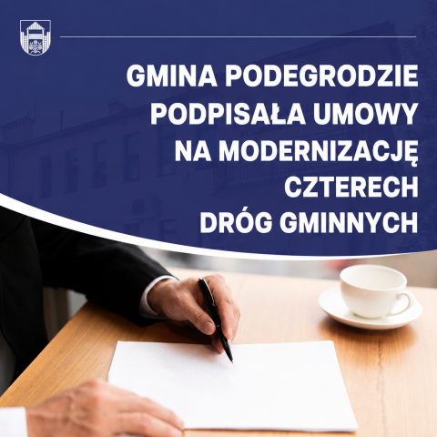 Cztery drogi przejdą modernizację. Gmina Podegrodzie podpisała umowy warte blisko 900 tys. zł