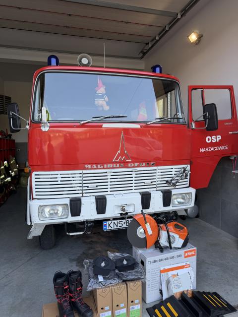 Doposażenie OSP Naszacowice w ramach Funduszu Sołeckiego