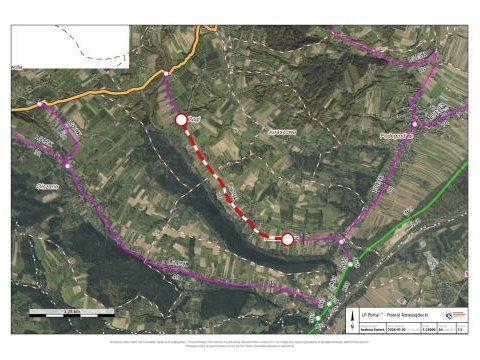 KOMUNIKAT O ZAMKNIĘCIU PRZEJAZDU ODCINKIEM DROGI POWIATOWEJ NR 1579K Siekierczyna - Naszacowice