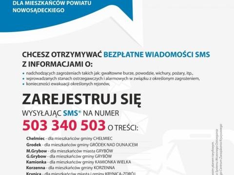 Informator sms dla mieszkańców powiatu nowosądeckiego