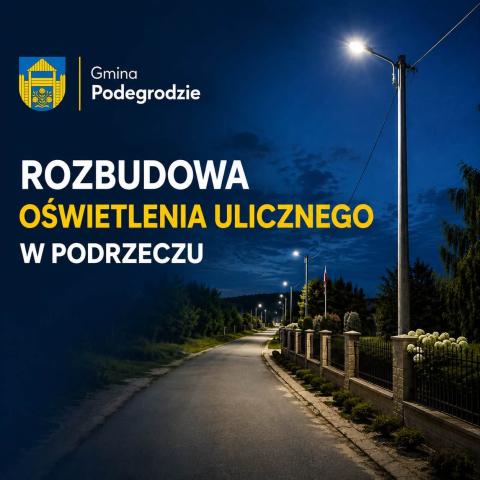Budowa oświetlenia w kierunku przysiółka Tłoki w miejscowości Podrzecze