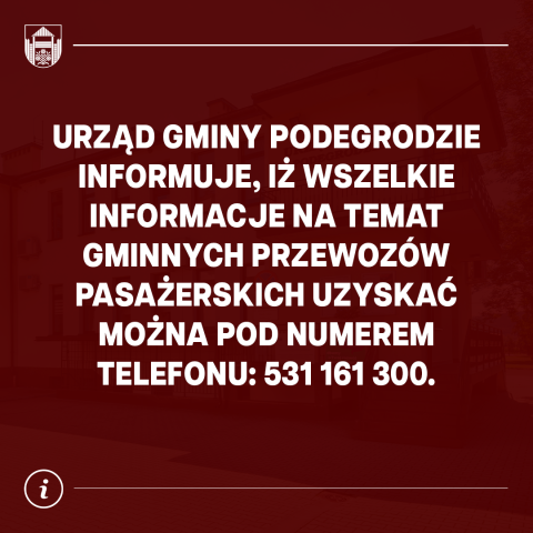 Kontakt w sprawie gminnych przewozów pasażerskich