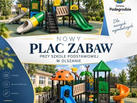 Nowy plac zabaw w Olszanie - przekazano plac budowy