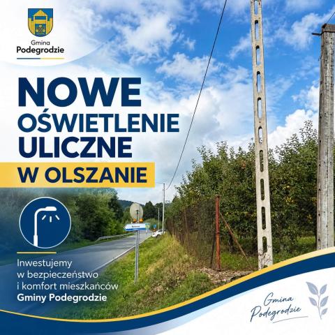 Nowe oświetlenie uliczne w Olszanie