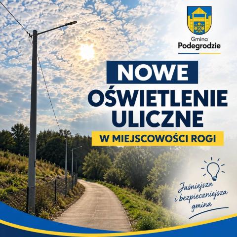 Nowe oświetlenie uliczne w miejscowości Rogi - cz. 4