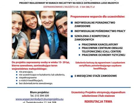 "Wsparcie młodych na małopolskim rynku pracy"
