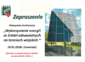 Małopolska Konferencja „Wykorzystanie energii ze źródeł odnawialnych na terenach wiejskich”
