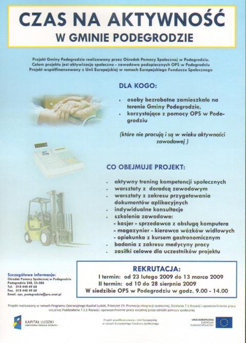Projekt systemowy Ośrodka Pomocy Społecznej