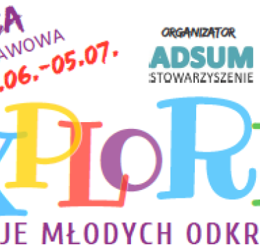 Stowarzyszenie ADSUM wspólnie z Gminą Podegrodzie realizuje w Szkole Podstawowej w Gostwicy projekt Wakacje Młodych Odkrywców EXPLORER - dwutygodniowe warsztaty wakacyjne dla dzieci klas młodszych