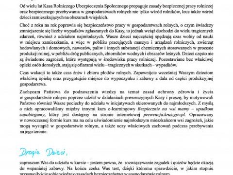 ,,Bezpiecznie na wsi mamy-upadkom zapobiegamy.''