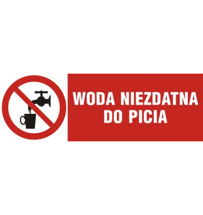 Woda niezdatna do picia!!!