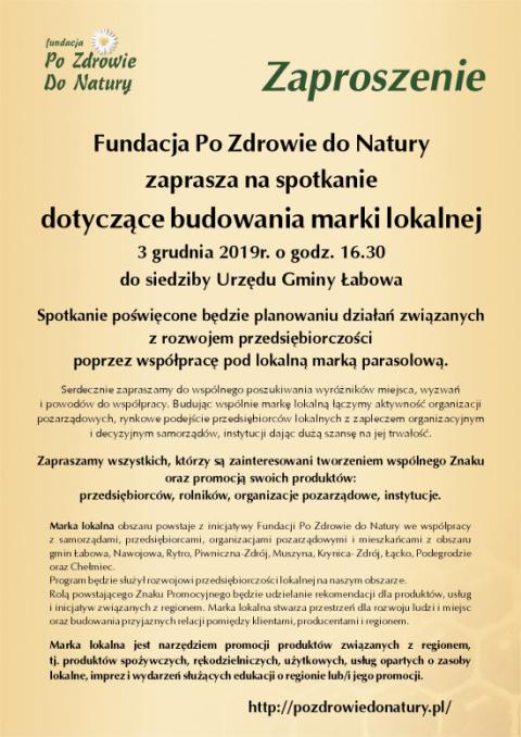 Zaproszenie - Lokalna marka