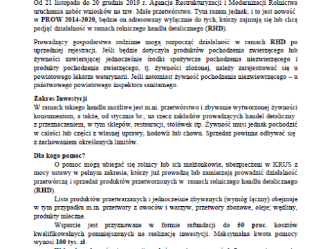 Komunikat medialny Agencji Restrukturyzacji i Modernizacji Rolnictwa