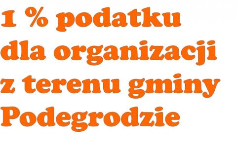 Zostaw 1% podatku w gminie Podegrodzie