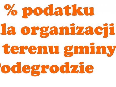 Zostaw 1% podatku w gminie Podegrodzie