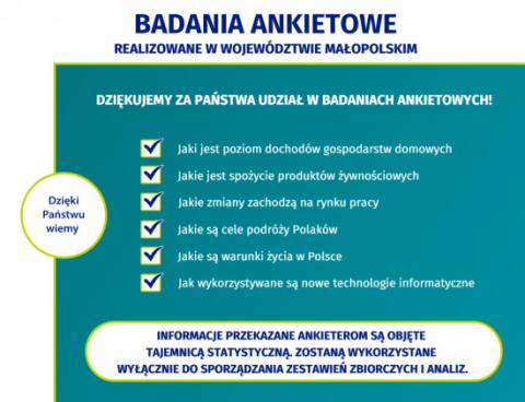 Informacja od urzędu statystycznego w Krakowie